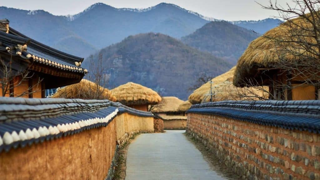 Villaggio in Corea del Sud attraversato da una strada